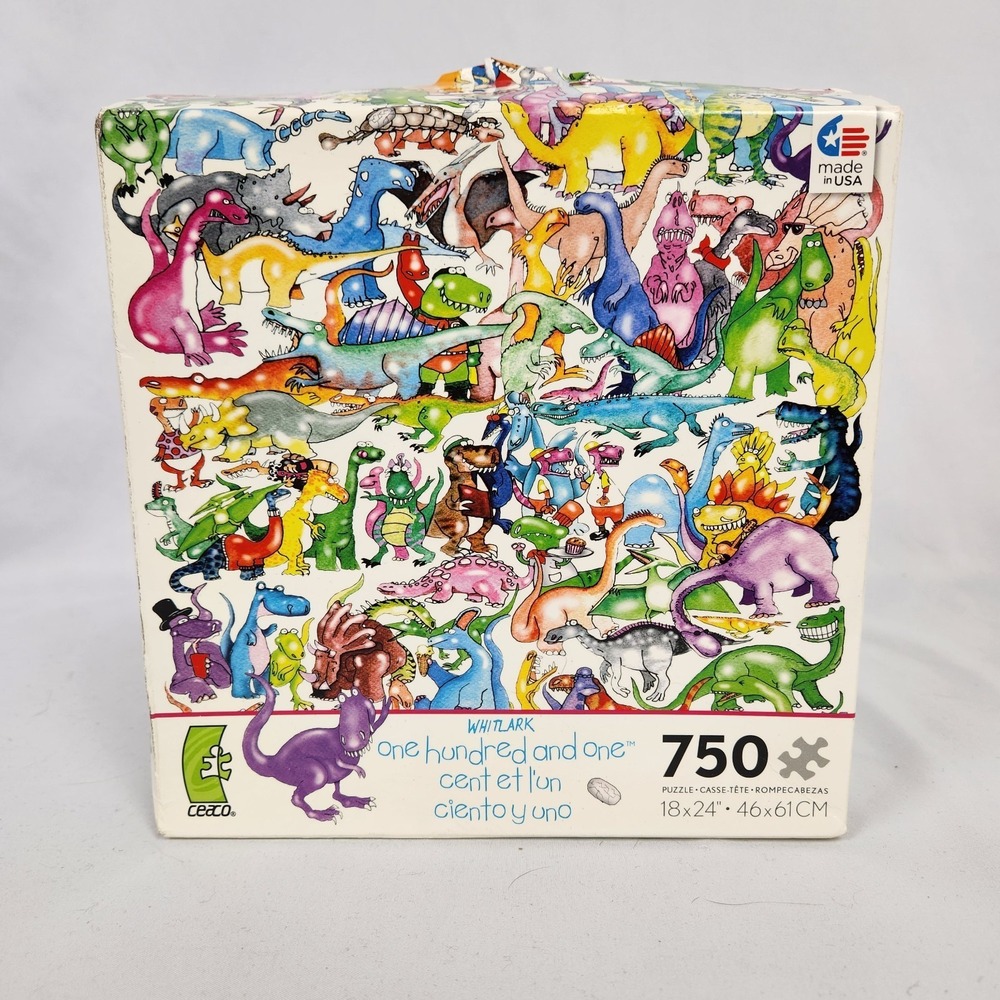 Ceaco‎ Whitlark "One Hundred Dinosaurs and an Egg" Jigsaw Puzzle 750 Pc Sealed